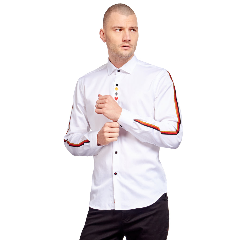 Royal Flush PM Limited Edition Button Down Shirt - White  Eight-X WHITE S 