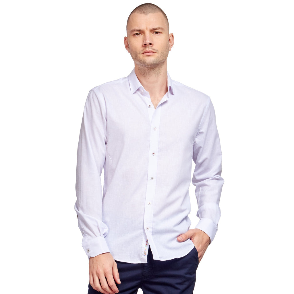 Bottle Shop Button Down Shirt - White Long Sleeve Button Down Eight-X WHITE S 