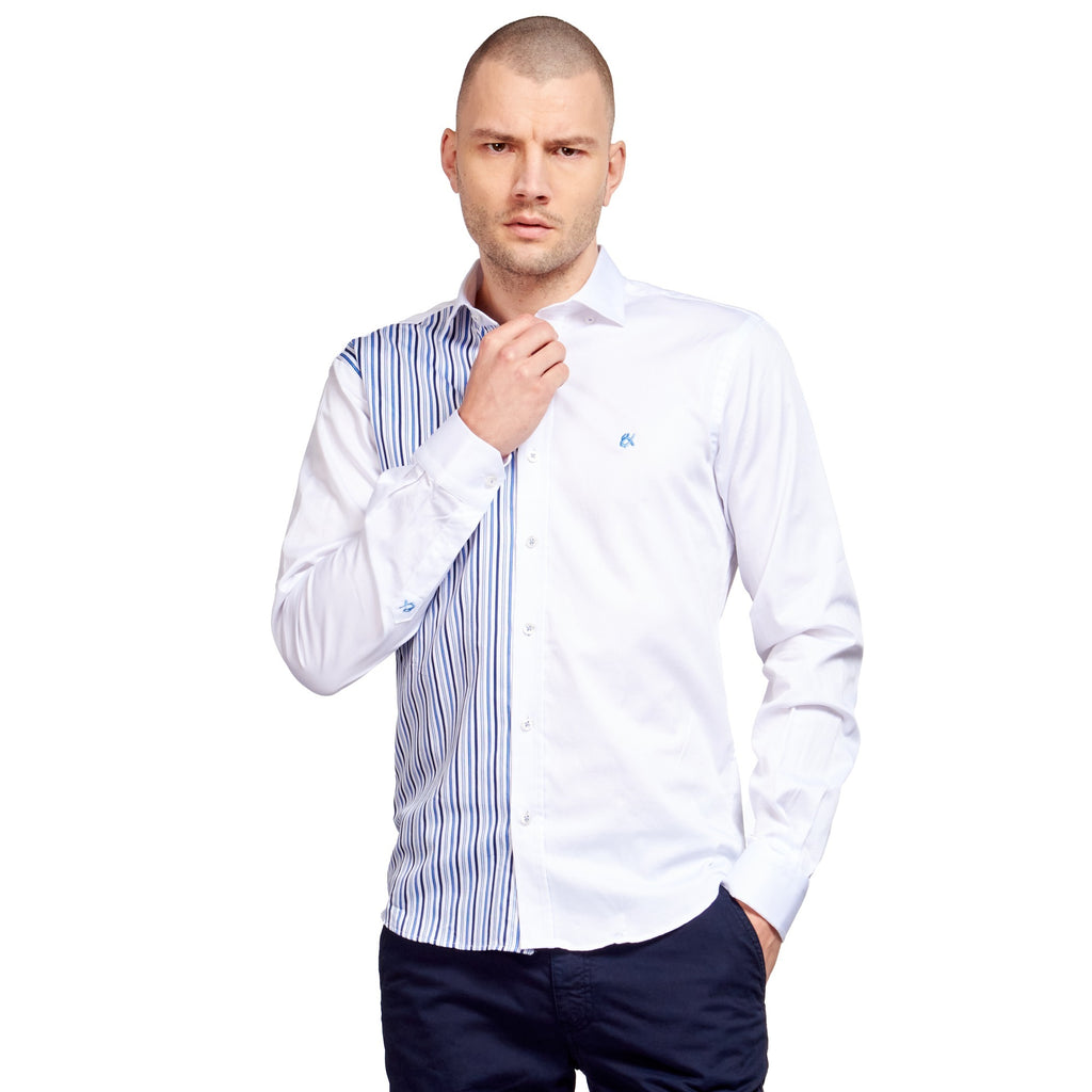 Quarter Striped Cotton Button Down Shirt  Eight-X MULTI S 