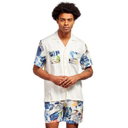 Paraíso Relaxed Fit Viscose Short Sleeve Shirt + Shorts Matching Set  Eight-X MULTI S 