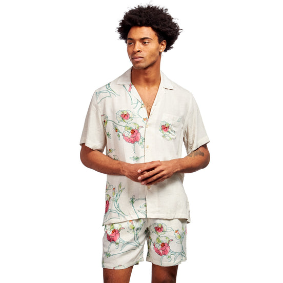 Pretty Petals Relaxed Fit Viscose Short Sleeve Shirt + Shorts Matching Set Sets Eight-X MULTI S 
