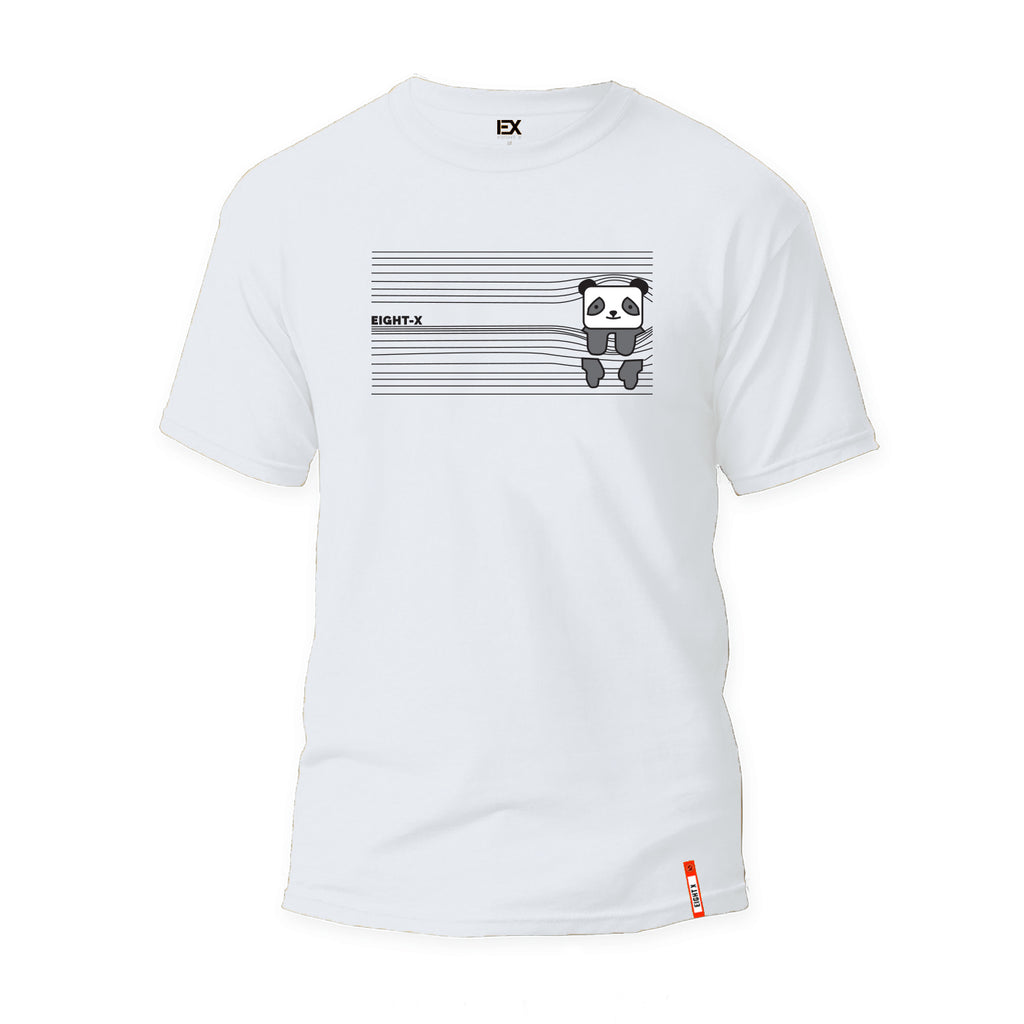 Peek-A-Boo Panda Graphic T-Shirt - White  Eight-X   