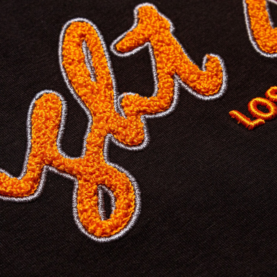 Chenille Logo Patch 3D Graphic T-Shirt - Black – Eight-X Chenille Logo Patch 3D Graphic T-Shirt - Black – Eight-X