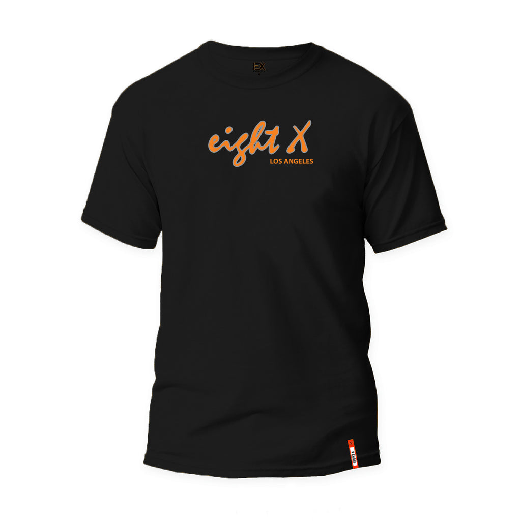 Chenille Logo Patch 3D Graphic T-Shirt - Black  Eight-X   