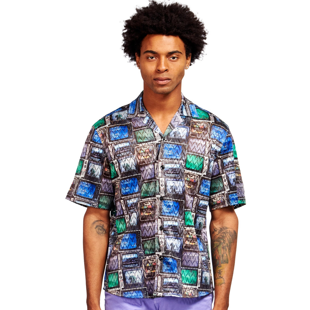 Analog Relaxed Fit Short Sleeve Shirt Short Sleeve Shirts Eight-X MULTI S 