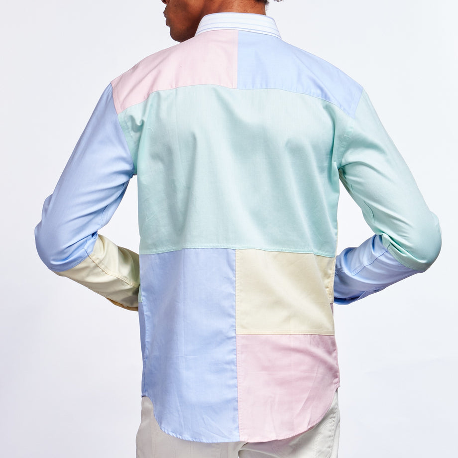 strapless open back dress Men's Casual Short-Sleeved Shirt in Faded Pastel Colors – Tiendas Platino