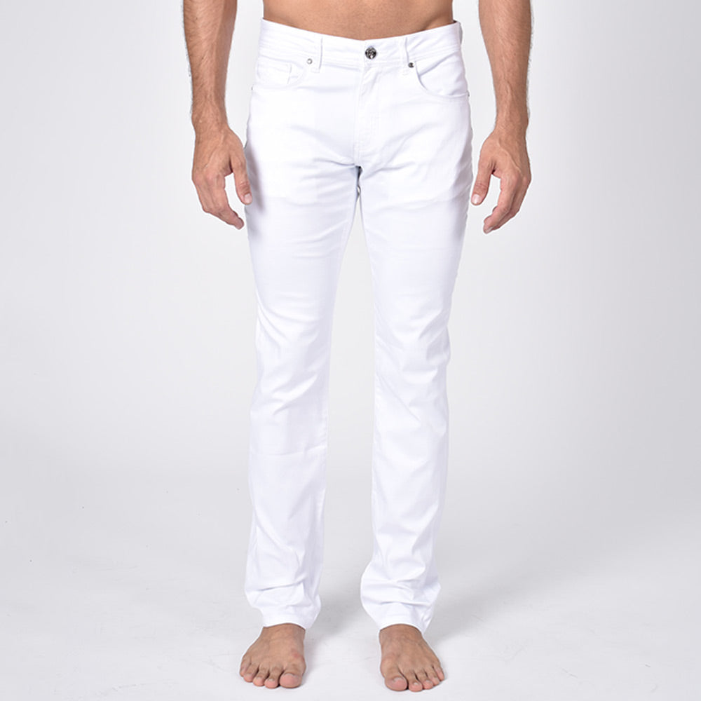 Super Stretch Slim Fit Jeans v2 - White Jeans Eight-X   