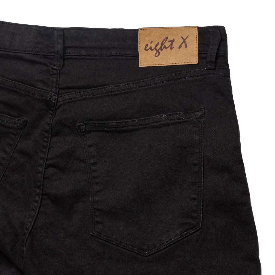 Soft Stretch Slim Fit Jeans - Black – Eight-X