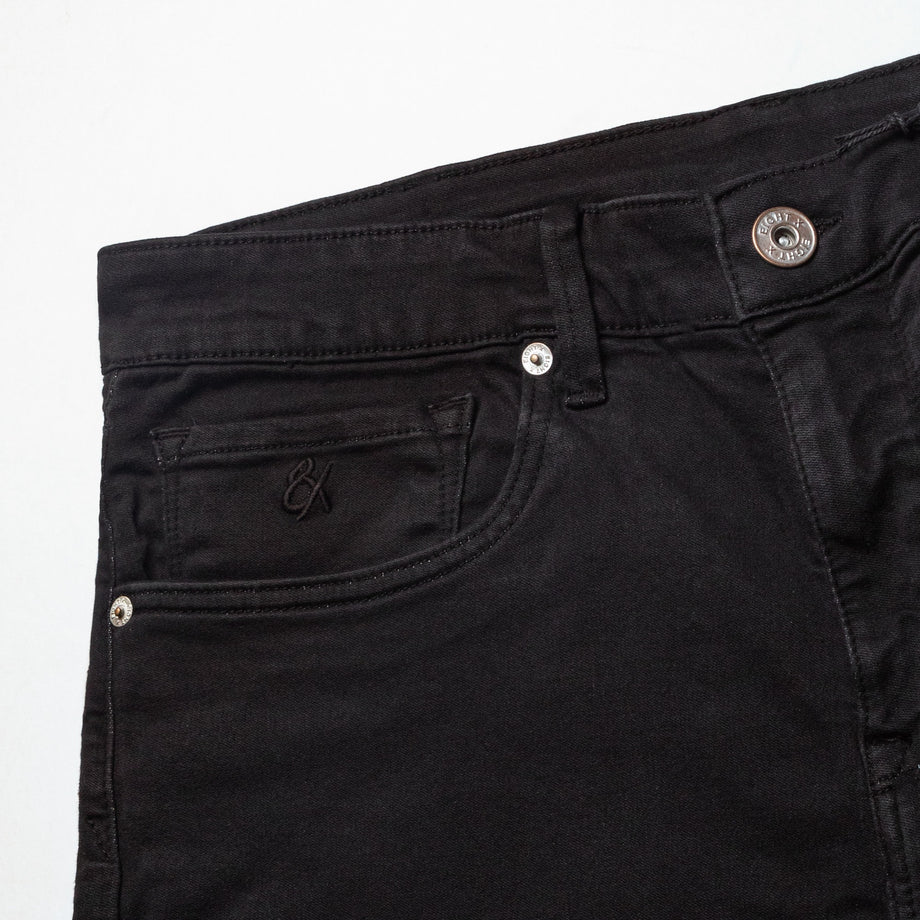 Soft Stretch Slim Fit Jeans - Black – Eight-X