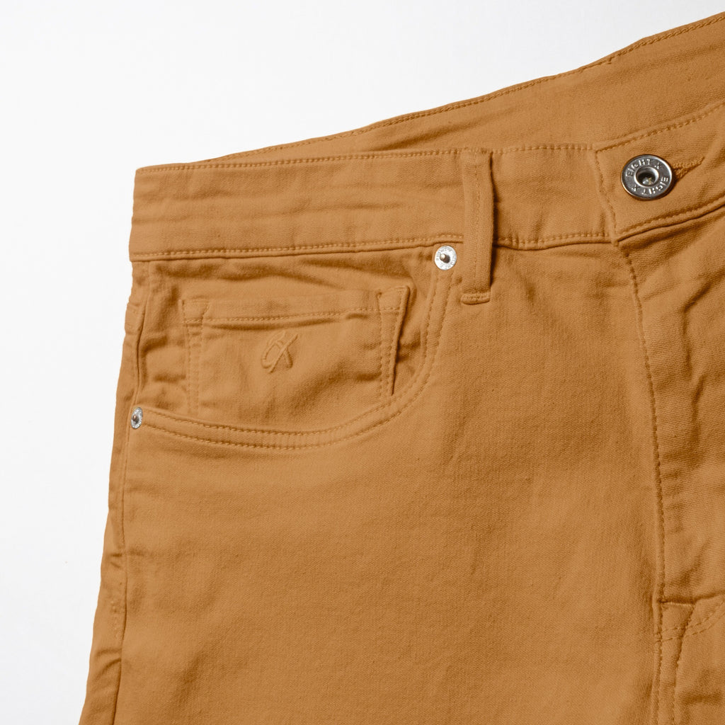 Soft Stretch Slim Fit Jeans - Burnt Orange Jeans Eight-X   