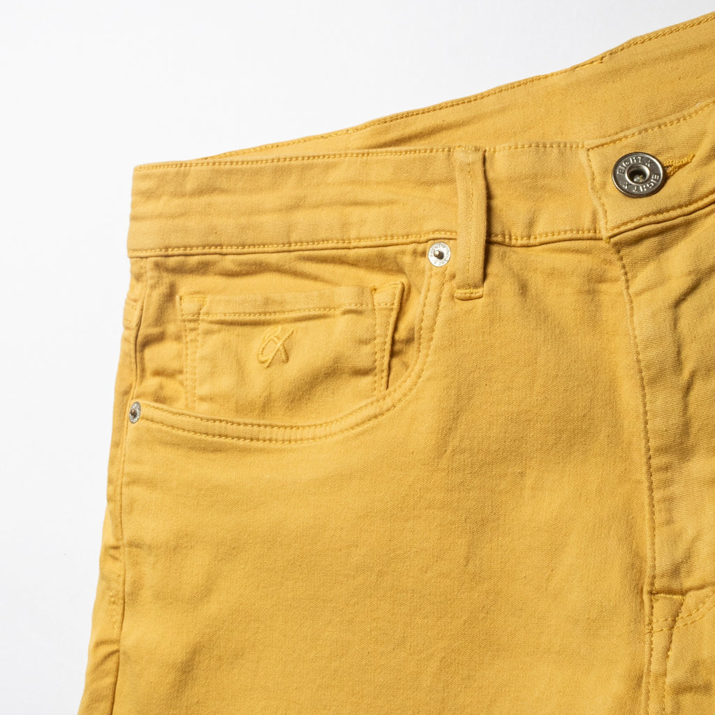 Soft Stretch Slim Fit Jeans - Portica Yellow Jeans Eight-X   