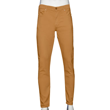 Soft Stretch Slim Fit Jeans - Burnt Orange Jeans Eight-X   