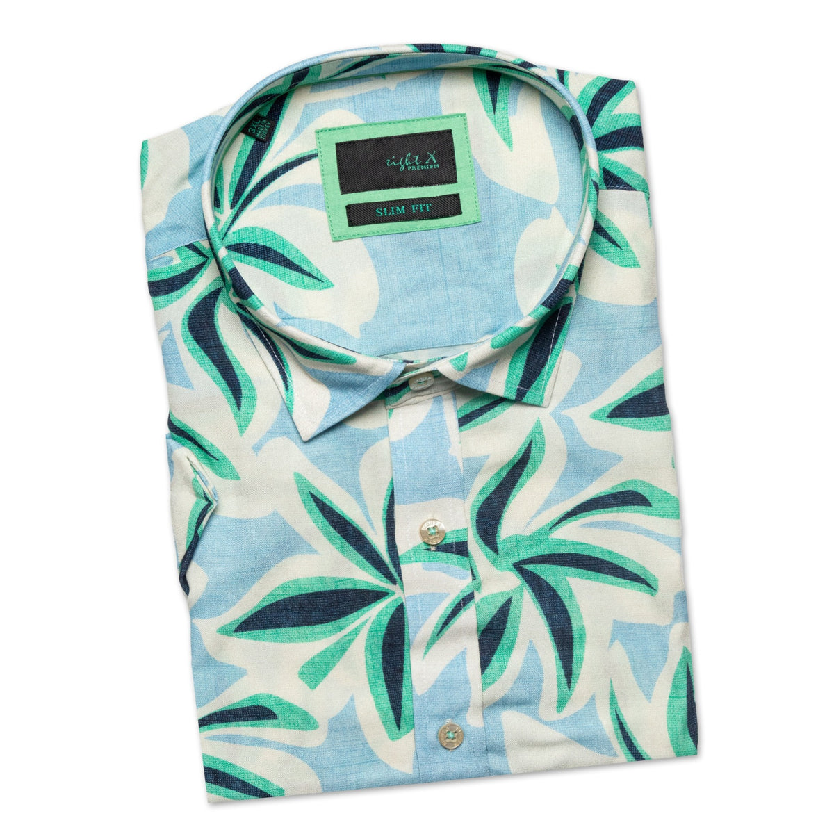 Tropical Short Sleeve Shirt - Blue Green Short Sleeve Eight-X MULTI S 