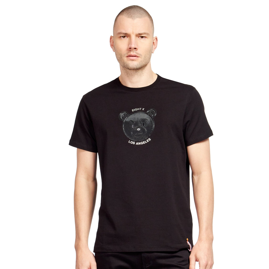 Bad News Bear Graphic T-Shirt - Black T-Shirts Eight-X BLACK S 