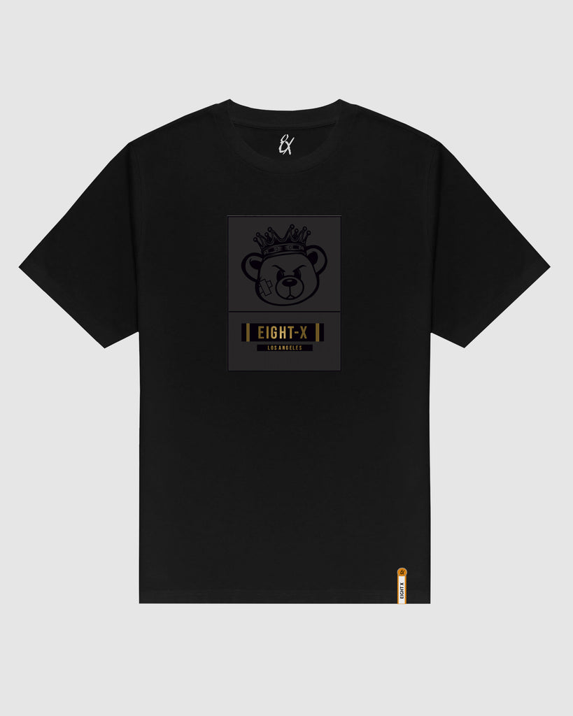 Royal Bear Slim Fit Graphic T-Shirt - Black T-Shirts Eight-X BLACK S 