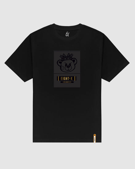 Royal Bear Slim Fit Graphic T-Shirt - Black T-Shirts Eight-X BLACK S 