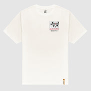 Ninja Polar Bear Oversized Graphic T-Shirt - Off White T-Shirts Eight-X WHITE S 