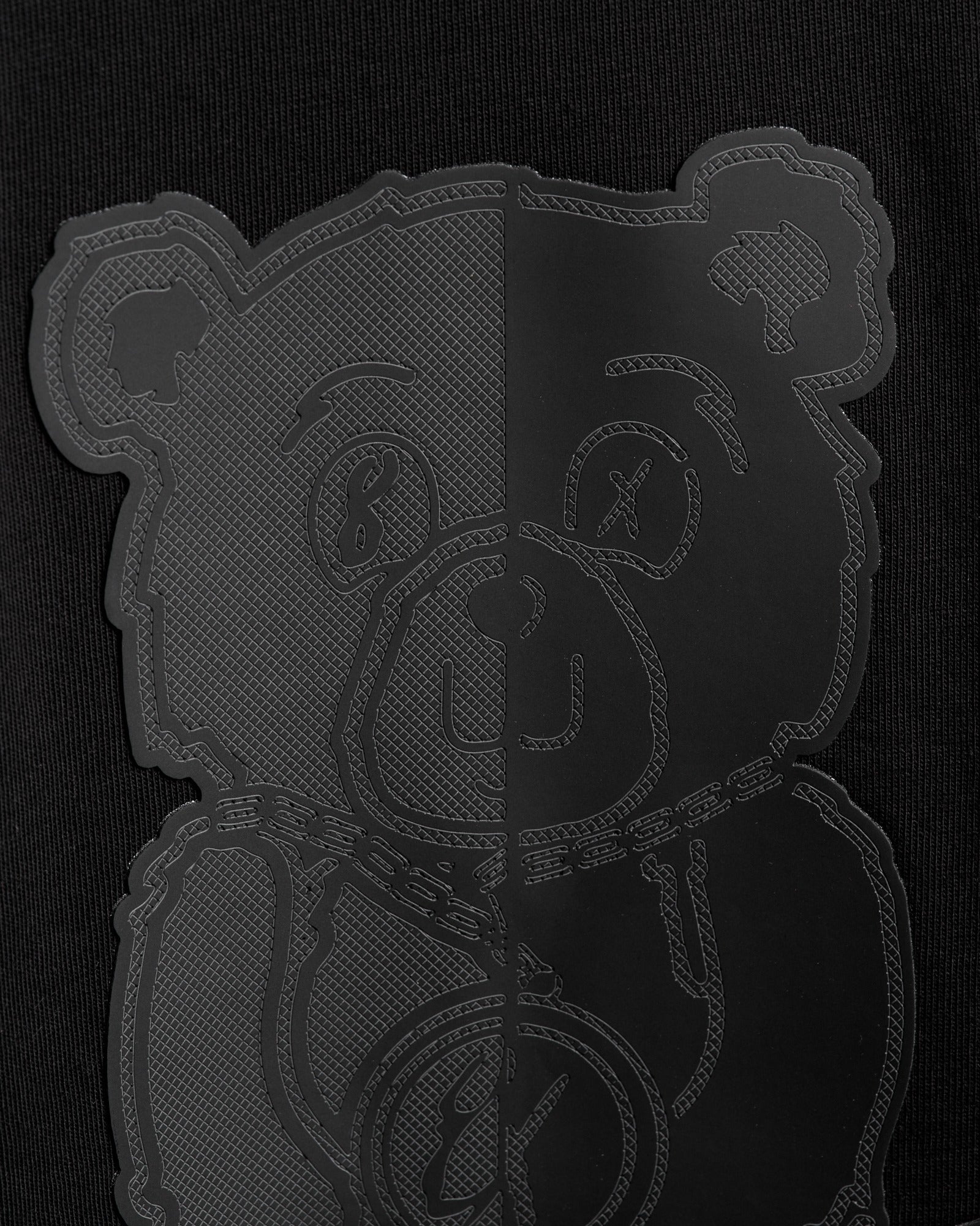 Big Bad Bear Oversized Graphic T-Shirt - Black T-Shirts Eight-X   