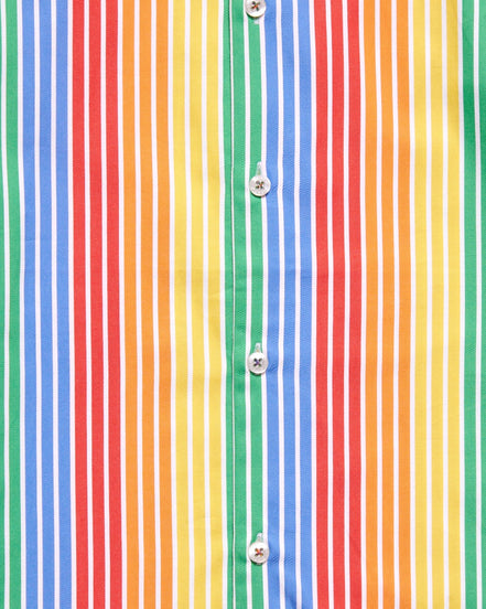 Rainbow Striped Button Down Shirt Button Down Shirts Eight-X   