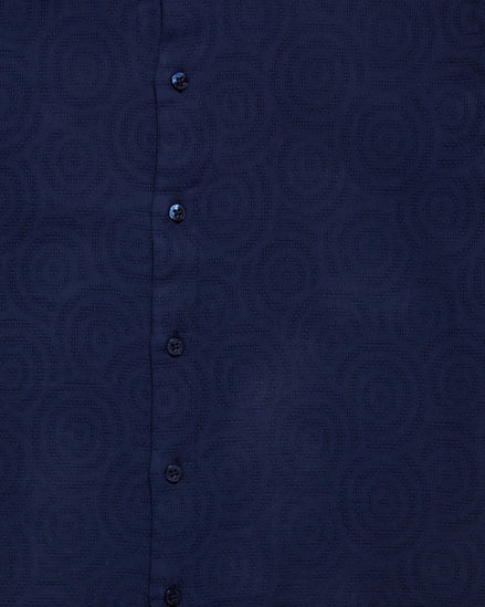 Deep Sea Jacquard Button Down Shirt Button Down Shirts Eight-X   
