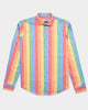 Rainbow Striped Button Down Shirt Button Down Shirts Eight-X   