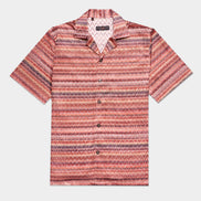 Peak Short Sleeve Relaxed Fit Button Up Shirt - Orange Button Up Shirts Eight-X ORANGE S 