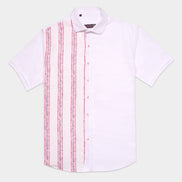 Red Line Short Sleeve Button Down Shirt Button Down Shirts Eight-X WHITE S 