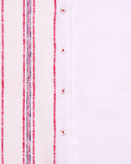 Red Line Short Sleeve Button Down Shirt Button Down Shirts Eight-X   