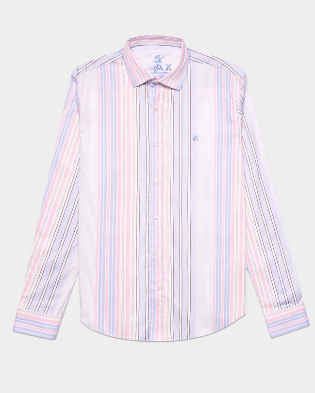Dad's Striped Button Down Shirt Button Down Shirts Eight-X BLUE S 
