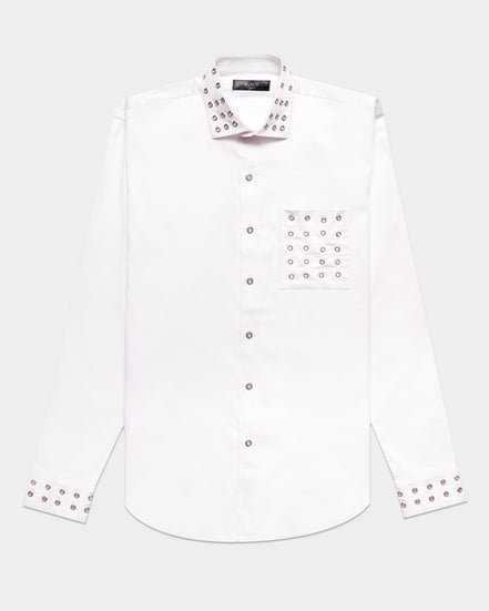 Jaws Artisan Edition Button Down Dress Shirt Button Down Shirts Eight-X WHITE S