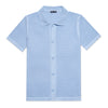The Docker Knit Button Up Short Sleeve Shirt - Light Blue Button Down Shirts Eight-X LIGHT BLUE S