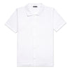 The Docker Knit Button Up Short Sleeve Shirt - White Button Down Shirts Eight-X WHITE S