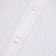 The Docker Knit Button Up Short Sleeve Shirt - White Button Down Shirts Eight-X