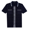 The Chandler Knit Polo Shirt - Navy Button Down Shirts Eight-X NAVY S