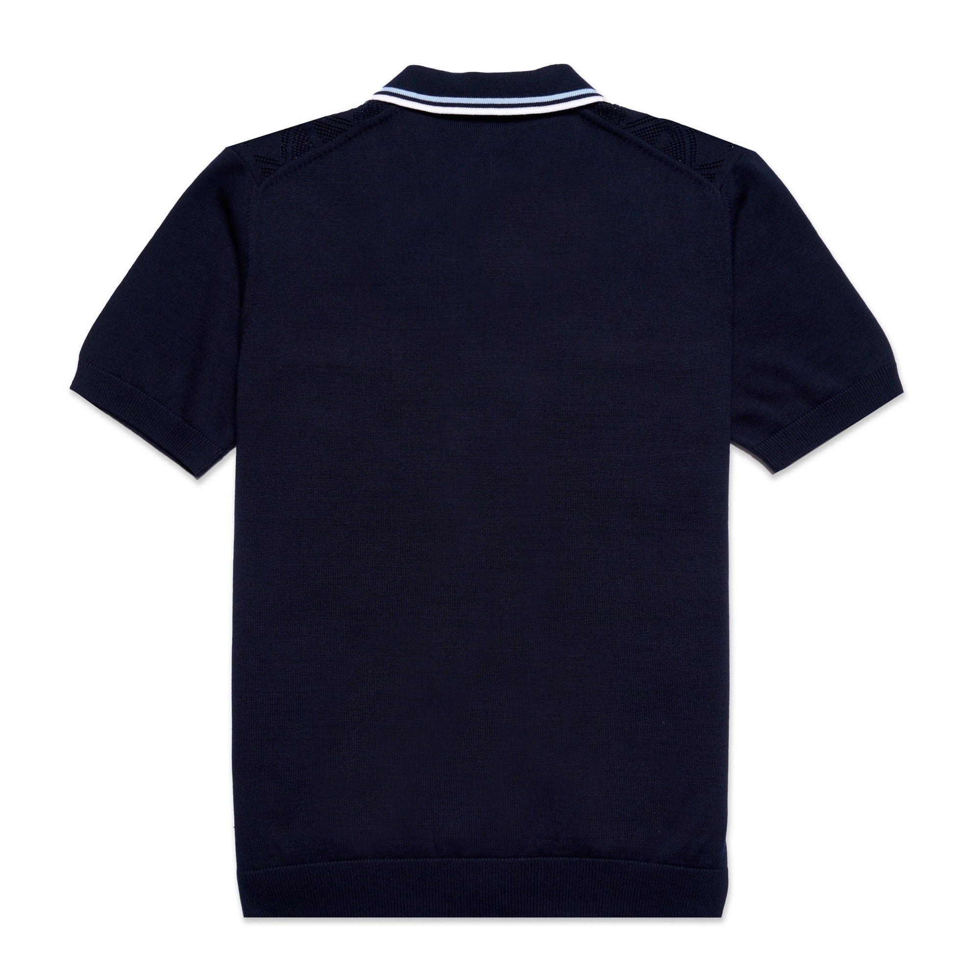 The Chandler Knit Polo Shirt - Navy Button Down Shirts Eight-X
