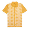 Chain Link Knit Polo Shirt - Yellow Button Down Shirts Eight-X YELLOW S