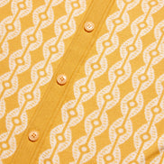 Chain Link Knit Polo Shirt - Yellow Button Down Shirts Eight-X