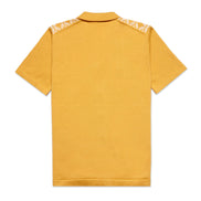 Chain Link Knit Polo Shirt - Yellow Button Down Shirts Eight-X