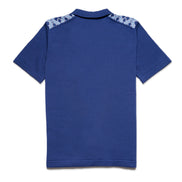 Diamond Weave Knit Polo Shirt - Blue Button Down Shirts Eight-X