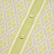 Diamond Weave Knit Polo Shirt - Green Button Down Shirts Eight-X