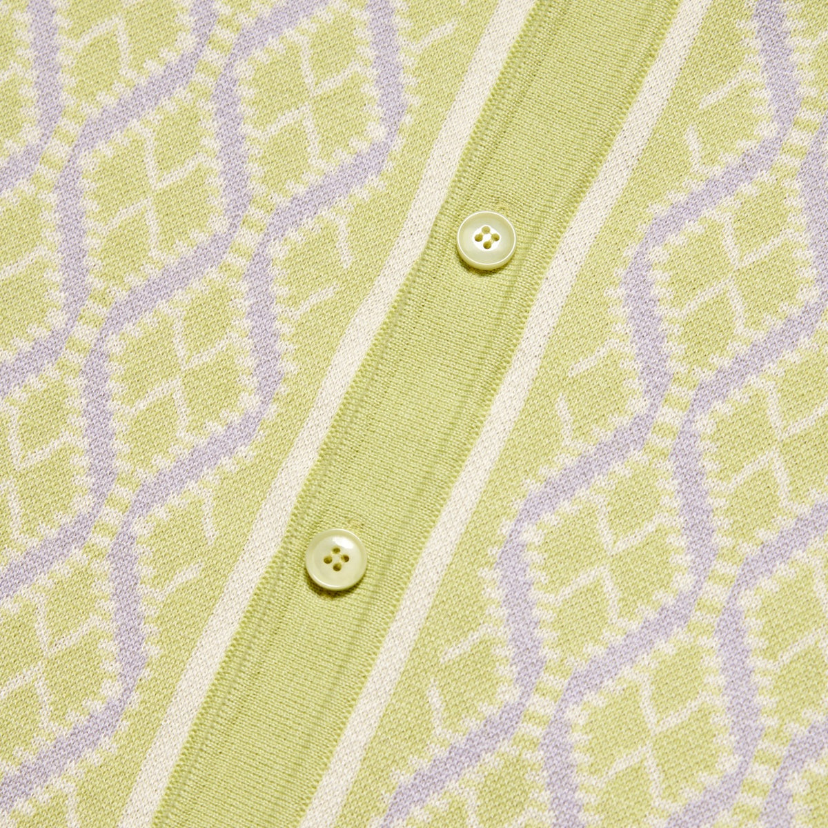 Diamond Weave Knit Polo Shirt - Green Button Down Shirts Eight-X