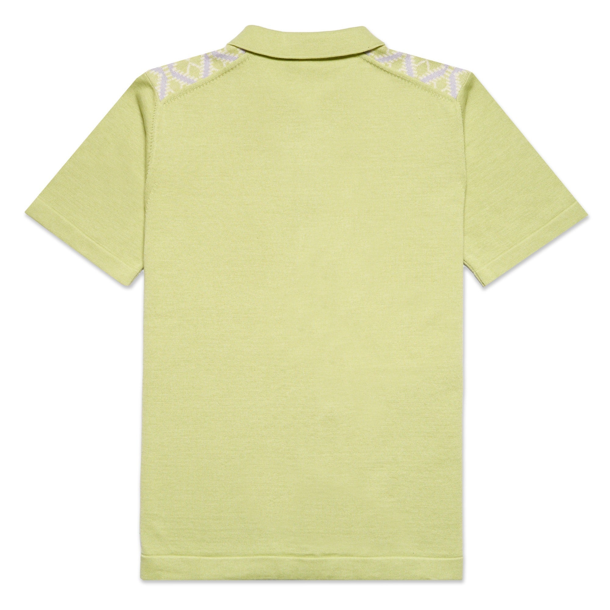 Diamond Weave Knit Polo Shirt - Green Button Down Shirts Eight-X