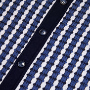 Midnight Mosaic Knit Polo Shirt Button Down Shirts Eight-X
