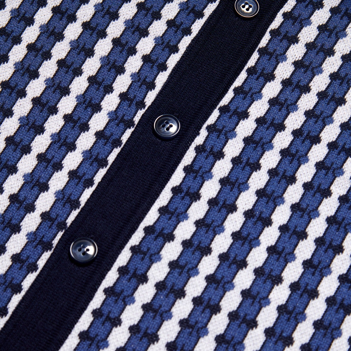 Midnight Mosaic Knit Polo Shirt Button Down Shirts Eight-X