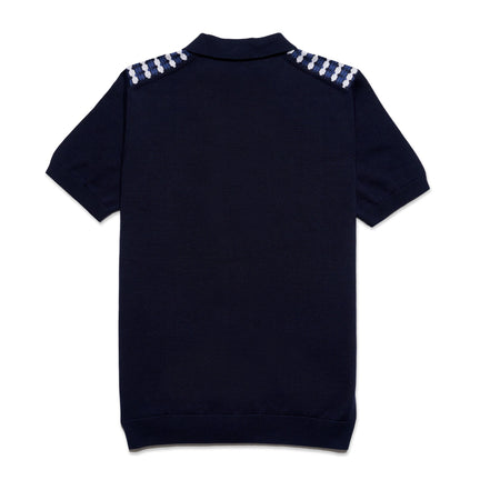 Midnight Mosaic Knit Polo Shirt Button Down Shirts Eight-X