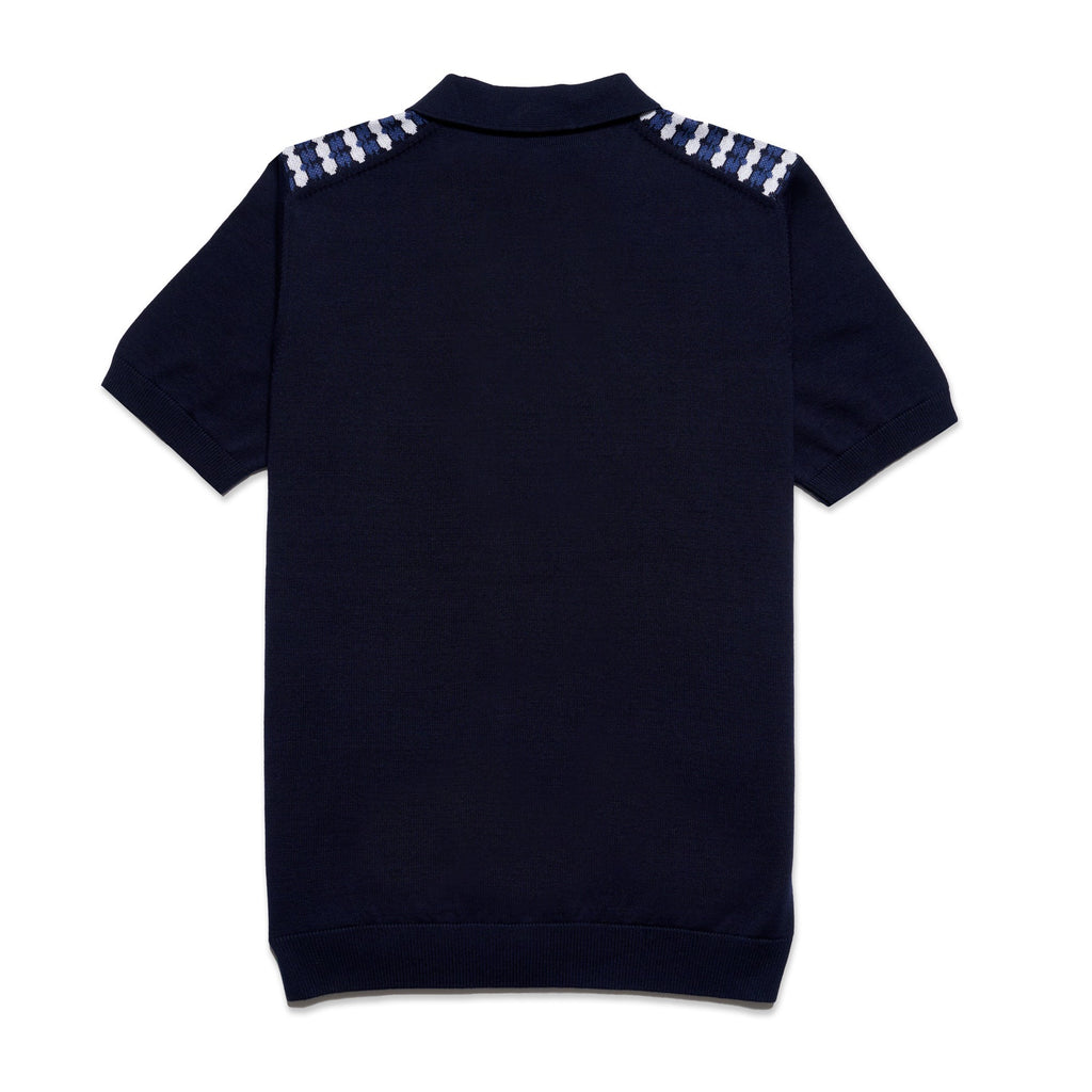 Midnight Mosaic Knit Polo Shirt Button Down Shirts Eight-X