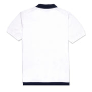 The Linear Knit Polo Shirt - Sea Breeze Button Down Shirts Eight-X