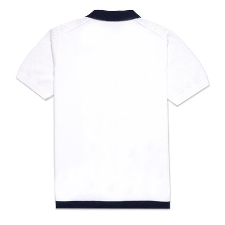 The Linear Knit Polo Shirt - Sea Breeze Button Down Shirts Eight-X