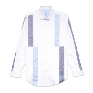 Upright Stripes Button Up Shirt Button Down Shirts Eight-X WHITE S