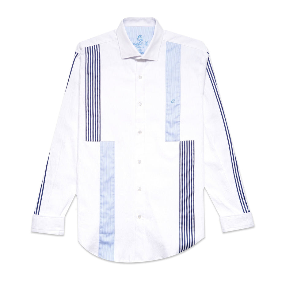 トップス everyone relax-fit button-down stripe XL Upright Stripes Button Up Shirt – Eight-X